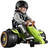 Huffy Green Machine 360 6 V Batteriebetriebene Kinder Fahren auf Spielspaß und, 19901W, grün, Kids 3-5 Years Spin Action Ride On