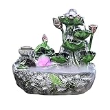 Brunnen Zimmerbrunnen Tischbrunnen Wasserfallbrunnen Entspannungswasserspiel Feng Shui Zen Meditation Tischbrunnen mit drehbarer Kugel und Pumpe for Heimbüro Innenräume Dekor Zimmerbrunnen (Size : M