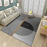 Kunsen teppiche Wohnzimmer Carpet Living Room Esszimmer-Teppich, rechteckig, Schlafzimmer, grau, maschinenwaschbar Teppich mädchen fußmatten haustür 40X60CM 1ft 3.7' X1ft 11.6'