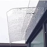 Transparente Tür-Markise, Vordertür-Überdachung, Außen-Markise, unsichtbare Fenster-Regenschutzabdeckung, Dicke 3,5 mm, UV-Regen-Schnee-Schutz, Fenster, Garten-Überdachung, transparente