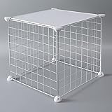 Katzenkäfig, DIY Kleintierkäfig für Kaninchen, Meerschweinchen, Welpen, Haustierprodukte, tragbarer Metalldraht, Yard Zaun (35 * 35CM x 6)