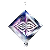 ZXCVWWE 3D Metall Wind Spinner Persönlichkeit Mehrschichtige Chime Outdoor Wind M7G8 Dreidimensionale Ornament