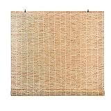 Outdoor Bambus Rollo Blickdicht Bambusrollo Aussenbereich 40 60 70 90 100 125 145 160cm Sichtschutz Raffrollo Fenster-Rollo Für Fenster Holzrollos Jalousie Seitenzugrollo Für Deck Pergola (Color : Pr