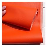 Leder Stoff Kunst-Leder weiches Kunstleder, Meterware, geeignet für Sofas, Stühle und Taschen, Orange, 1,38 × 2m