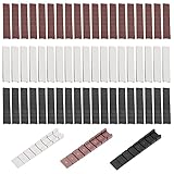 Sixfolo 60 Stück Möbelkeile,Möbelbein Nivellierunterlagen Unterlegplatten Kunststoff Möbel Unterlegkeile Klein mit Integrierten Soll-Bruchstellen für Möbel, Tisch, Stuhl, Schrank(Schwarz,Weiß,Braun)
