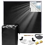 Verdunklungsstoff Sets, Tragbares Fenster Verdunklungsrollo 100% lichtundurchlässig, Rollos für Fenster ohne Bohren Sonnenschutz dachfenster Verdunkelung Stoff, 145 * 100CM