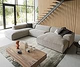 DELIFE Sofa Tenso Chenille Beige 380x230 cm Longchair Links