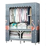 Mädchen-Kleiderschrank,Kreativität,Metall,Schlafzimmer,Kleiderschrank,Kleiderständer,tragbar,zusammenklappbar,zum Aufhängen,Kleiderstange,Kleiderschrank,170 cm hoch (Größe: 172 x 110 x 48 cm