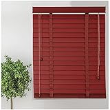 Horizontale Holzjalousien, Fensterjalousien, lichtfilternde Jalousien for zu Hause, braune Fensterläden aus Holz (Size : 110x130cm/43x51in)