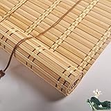 Verdunkelungsrollo, Fenstervorhang, Bambus, römisch, aufrollbar, Sonnenschutz, lichtfilternde Rollos, Seitenzug-Rollos, Verdunkelungs-Sichtschutz, for den Außenbereich, Zuhause, Büro, Küche, Terrasse,