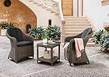 Destiny Balkonset Malaga Sessel und Merano Beistelltisch Gartenmöbelset