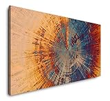 Paul Sinus Art Abstraktes Gemälde 120x 60cm Panorama Leinwand Bild XXL Format Wandbilder Wohnzimmer Wohnung Deko Kunstdrucke