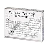 CJHZQYY Periodensystem mit Echten Elementen, Acryl Periodic Table-Anzeige mit Echten Elementen im Inneren, Periodic Table of 83 Elementen für Schüler Lehrer Kinder Studenten Handwerk Dekoration (B)