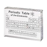 CJHZQYY Periodensystem mit Echten Elementen, Acryl Periodic Table-Anzeige mit Echten Elementen im Inneren, Periodic Table of 83 Elementen für Schüler Lehrer Kinder Studenten Handwerk Dekoration (B)