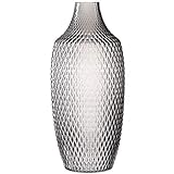 Leonardo Poesia, Bodenvase aus Glas, grau, elegante, handgefertigt Deko-Vase mit strukturierter Oberfläche, Unikat, Höhe: 40 cm, 018676, 1 Stück