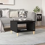 DCRAF Home Furniture Couchtisch, 60 x 40 x 50 cm, aus Holz, Schwarz