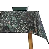 Dekorative Tischdecke Retro wasserdichte und ölbeständige Pflegeleichte grüne Tischdecke aus Baumwollstoff Restaurant-Tischdecke (Color : A, Size : 135x300CM)