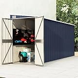 TOYOCC Gartenhaus Wandhaus anthrazit 118x382x178 cm Stahl