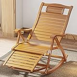 Schaukelstuhl für den Innenhof, Liegestühle aus Holz für den Garten, tragbarer Camping-Klappstuhl, Sonnenliege für den Pool, Terrassenmöbel mit Verstellbarer Rückenlehne, Veranda-Sessel,