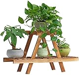 SXDHOCDZ Vielseitiger hölzerner Balkon-Blumenständer für den Innenbereich, Sukkulenten-Topfhalter und Präsentationsregal (75 x 26 x 45 cm)