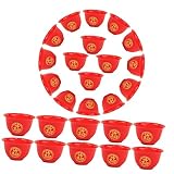 KICHOUSE 50 Stück Rote Aus Weinglas Kleine -Fu-Weinbecher Hochzeit Festliche Weinbecher Chinesische Weinbecher Toastglas Weißweinglas
