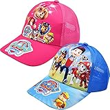 Miotlsy Kinder Cap paw Dog Patrol für Kinder Geschenk für Jungen Mädchen Kappe Baseball Cap Basecap Kinder-Geburtstag Schule Sport Sonnenschutz（Pink und Blau）