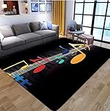 Künstlerische Musik 3D-Druck Teppiche Wohnzimmer Schlafzimmer Teppich Nachttisch Sofa Bereich Teppiche Home Bodenmatte 160x230cm