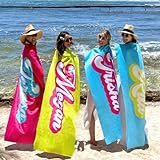 KRUI Personalisierten Strandtuch Mit Namen，Badetuch Strandtuch Groß，Badetuch Mikrofaser，Strandtuch Mikrofaser Personalisiert，Handtuch Dünn，Handtuch Mit Namen (150 * 200cm/59 * 78.7in)