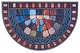 HANSE Home Bedruckte Fußmatte beflockt 3D Optik mit rutschfestem PVC Boden Schmutzfangmatte Türmatte Schmutzfänger Eingangsteppich In- und Outdoor Verschiedene Motive, 45x70 cm, Ornamente