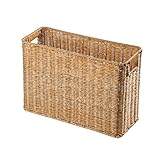 PATKAW Geflochtener Korb Rattan Gewebter Zeitschriftenkorb 1 Pc Gewebter Zeitschriftenständer Gewebter Aufbewahrungskorb Gewebter Bücherkorb Zeitschriften-Weidenkorb Toilettenpapierkörbe
