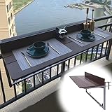 Yesbon Hängetisch Balkon, Balkontisch Klappbar Hängetisch, Balkonhängetisch, Balkontisch Zum Einhängen, Balkon Klapptisch, Balkontisch Wetterfest, Hängetisch Für Garten,80 x 37 cm