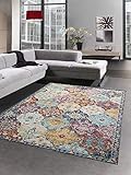 CARPETIA Teppich Outdoor Orientteppich Wohnzimmerteppich Ornamente bunt Größe 120x170 cm