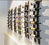 Linex Weinregal an der Wand | Weinregal aus Holz für 6 Flaschen Weinflaschenhalter aus Holz, Weinregal an der Wand für zu Hause, Weinregal Vin Regal