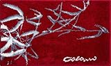Grund COLANI Exklusiver Designer Badteppich 100% Polyacryl, ultra soft, rutschfest, ÖKO-TEX-zertifiziert, 5 Jahre Garantie, Colani 23, Badematte 70x120 cm, red