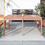 Yolola Gartentisch aus Holz Outdoor-Tisch 159,5x82,5x76 cm Terrassentisch Holztisch Garten Balkontisch Wetterfest Balkonmöbel Holz Outdoor Massivholztisch