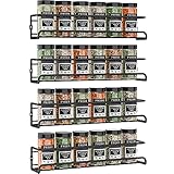 NW Cinimy Gewürzregal Wand ohne bohren, Gewürzregal Metall Gewürzhalter Schrank selbstklebend küche Gewürzregal, küchenregal Wand Gewürz Organizer Regal, 4 Pack