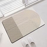 Absorbierender Badematte Badezimmerteppich Badteppich Badvorleger, Waschbarer Rutschfeste FußMatten, Super Absorbierende Schnelltrocknende Badematte, Badewanne, Duschraum, KüChe 120x180cm, Minimalist
