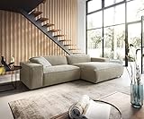 DELIFE Eckcouch Tenso Chenille Beige 280x165 cm Recamiere rechts