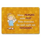 speecheese Engel Fußmatte in 35x50 cm ohne Rand mit Spruch - Verwirre Mich Nicht mit Tatsachen in meiner Meinung zur Einweihungsparty Engel Fußabtreter sauber Türmatte Eingang neckisch
