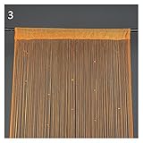 Fadenvorhang,Fadengardinen Perlen String Vorhang Transluzente Tür Perlen Vorhänge Raumteiler Valances Quaste Schwarz Vorhänge Fenster Wand Dekoration (Color : Orange)