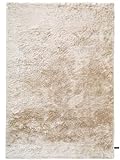 benuta Shaggy Hochflor Teppich Whisper Beige 140x200 cm | Langflor Teppich für Schlafzimmer und Wohnzimmer