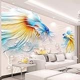 JUEWEIER Geprägter Fisch großes Fresko, modernes Wohnzimmer, Schlafzimmerwand, kreative Fototapete