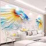 JUEWEIER Geprägter Fisch großes Fresko, modernes Wohnzimmer, Schlafzimmerwand, kreative Fototapete