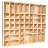 Creative Deco Setzkasten Holz Sammelbox Holztablett 51 Fächer | 52 x 46 x 5 cm | Bemalen Holz Sortierung Speicherregal Box Drucker Vitrine | Perfekt für Decoupage, Lagerung, Dekoration