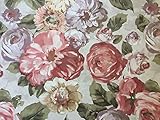 Wunderbarer Rosenstoff, Blumenstoff, Outdoor, Pflegeleicht, Meterware, Breite 160 cm (Amelie)