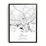 Einzugsgeschenk Wohnung Haus | Einweihungsgeschenk Koordinaten Bild Zuhause | Geschenk Idee für Einweihung Einzug Valentinstag Hausbau Hochzeit Richtfest Jahrestag Umzug | Bilder Wohnzimmer Deko