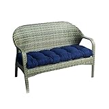 ANBTUKJ Bankkissen für drinnen/draußen, Schaukelkissen für Liegen, Gartenmöbel, Terrasse, verdicktes Loveseat-Liege-Sitzpolster,blue-51 * 20 inchs