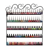 Dazone® 5-tier Metall Herz Nagellack Organizer Aromatherapie und ätherischen Ölen Regal Lippenstiftständer Aufbewahrung (Schwarz)