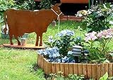Rostikal Gartendeko Kuh 100 x 75 cm Vintage Deko Garten Rost Deko Skulptur