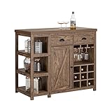 SoBuy SVW20-N Kücheninsel freistehend Küchenschrank Highborad Kommode Schrank Sideboard Bartisch Esstisch Buffet Vintage Industrie-Design BHT ca: 110x95x55cm